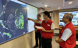 哈格比颱風來襲  中央災害應變中心超前部署加強防颱