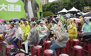 高雄市長補選投票陣雨不斷 不阻礙民眾投票