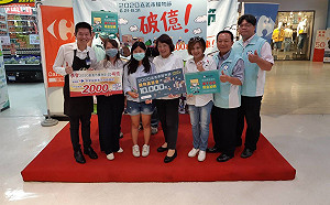 嘉義市購物節發票累計破億 得主獲贈萬元紅包