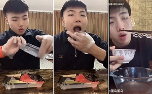 習近平禁餐飲浪費 中國微博主「無實物吃播」怪招突爆紅