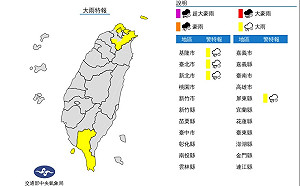 巴威颱風甩尾！北北基屏大雨特報 宜蘭高溫亮黃燈