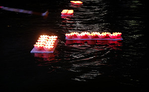 中元普度兼顧傳統且環保 新北宮廟備魚飼料製蓮花水燈