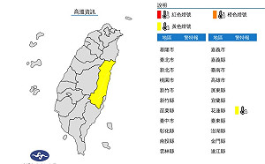花蓮高溫亮黃燈示警 提醒民眾出遊慎防熱傷害