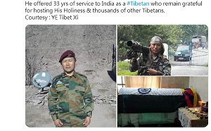 氣死中國！印度隆重送行陣亡西藏軍 覆蓋雪山獅子旗