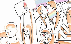 (影)國慶暖場短片：男男親嘴畫面  展現多元成家