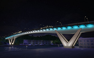 在地特產「鯖魚」為意象！新南方澳大橋耐久100年預計2022完工