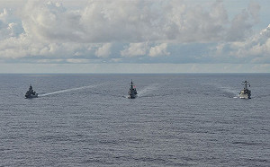美日澳軍艦南海演習 2020年第5度聯手護印太