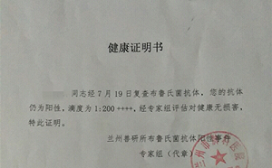 中媒揭弊 蘭州爆布氏桿菌病 官方竟給確診患者《健康證》