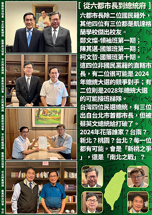 獨漏賴清德 陳水扁點名四人2024可能選總統