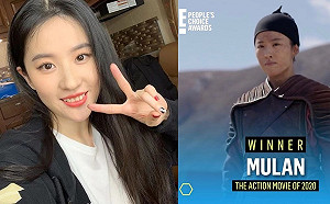 《花木蘭》奪全美民選獎最佳動作片 劉亦菲曬自拍：感到驕傲！
