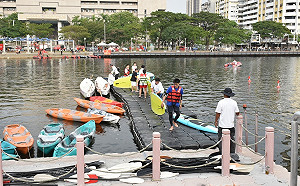 視察愛河上游水質淨化  陳其邁：盼還給市民更好的親水空間