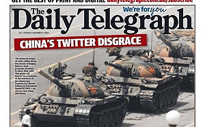 趙立堅發假照片惹怒全球  澳媒頭版刊六四「坦克人」嗆爆：這是真圖