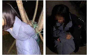 測男友真心！她「自綁樹上」討贖金