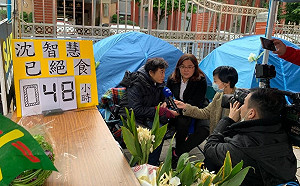 沈智慧「野薑花運動」絕食48小時反萊豬 嗆綠營立委：好膽麥走！