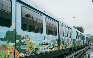 圓寶來了！「猫起來玩台北」觀光彩繪列車文湖線發車