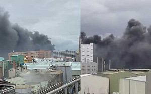 快訊》桃機附近傳出巨大爆炸聲響 現場濃煙密佈，