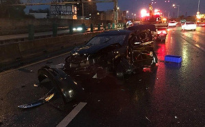 國道2號5車連環撞  26歲男子送醫不治