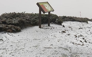 雪山迎來今年初雪！主峰覆上皚皚白雪