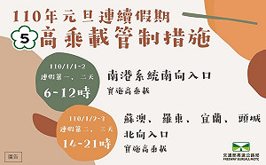 迎接元旦連假！國5高乘載管制措施一圖看懂