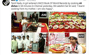 真印度神童！印10歲女童1小時內煮46道菜 破世界紀錄
