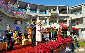 南投僑光國小60歲生日  創校校長許信枝帶頭高呼「僑光萬萬歲」