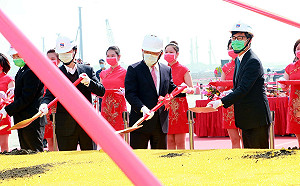 第七貨櫃中心新建工程動土  蘇貞昌陳其邁同台保證高港重回全球樞紐地位