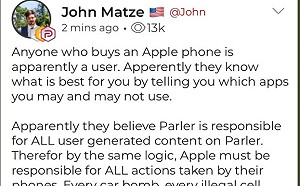 不跟進臉書推特言論審查  社群平台Parler遭蘋果威脅下架