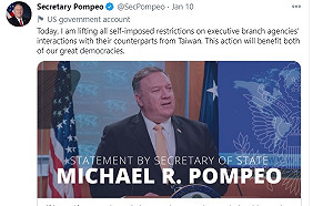 蓬佩奧解除對台交往限制後  美智庫學者：拜登政府有４個選項 