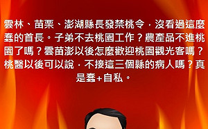 雲林苗栗澎湖連發「禁桃令」  陳東豪痛批:沒看過這麼蠢的首長