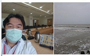 部桃指揮官王必勝海邊小放空 曝院內確實分艙分流