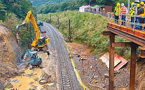 台鐵瑞芳-猴硐坍方搶修超前！林佳龍：有望提早全線通車