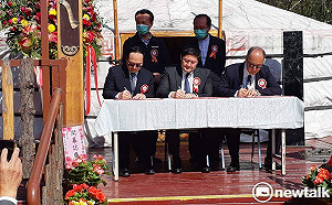 與蒙古國駐台代表簽約 嘉義耐斯松田崗轉型蒙古渡假村