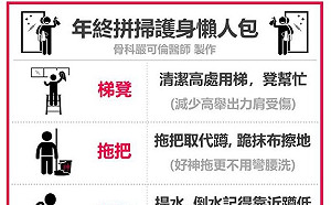 大掃除小心閃到腰 快來看護身懶人包  六招自保開心過好年