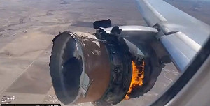 美國一架波音777客機引擎突然起火 美日下令同類型飛機停飛