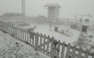 (影)玉山降下3月雪!積雪3公分成銀白世界