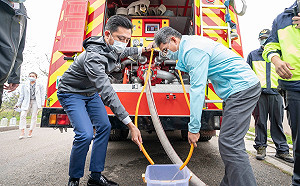 偕水利署、科管局視察抗旱取水演練 林智堅:一同節水共體時艱