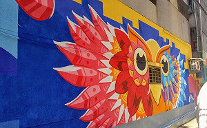 抽象藝術在新店張北里  後巷空間化身生態大探索