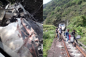 太魯閣號出軌釀多死！乘客曝｢貨車掉下來｣台鐵：確有廠商施工疑慮