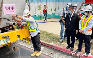 徐國勇黃偉哲視察永康再生水廠  面對旱災超前部署開拓水源