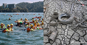 日月潭乾一大半 萬人泳渡還能辦嗎？網笑：我終於可以報名了