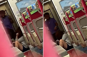 台鐵驚傳女子當眾遭毆！遭｢飛踢踹頭｣癱軟腳被門夾 警方僅柔性勸導