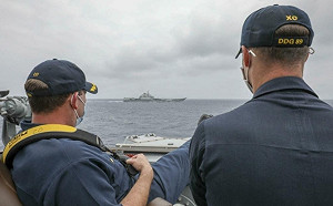 美中海上較勁遼寧號爆醜態 林俊憲：首戰即終戰這句話送給中國