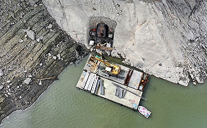 趁石門水庫低水位 北水局搶辦分層取水口施工進度