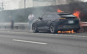 國一彰化南下火燒車 藍寶堅尼剩骨架｢29歲上市公司二代」倉皇逃生