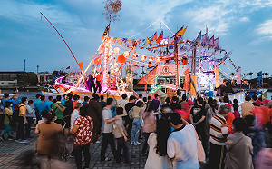 (影)2021林園鳳芸宮媽祖海巡 歷史性首次駐駕高雄愛河灣