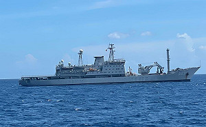 中國海軍船艦潛水員抵峇里島 協助印尼打撈潛艦