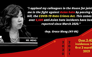 364票：62票 美眾院通過COVID-19反仇恨亞裔法