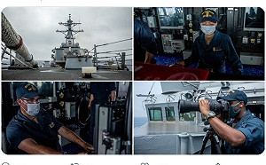 美艦5度通過台海 中國曝美機艦協同情蒐作戰模式