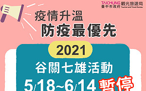 全國3級警戒延長   台中觀光場域及活動暫停開放至6月14日