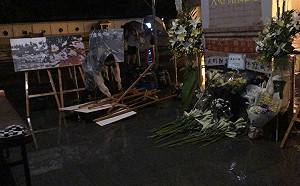 六四自由廣場悼念亭遭攻擊 籌會將提告「對六四暴力絕不妥協」